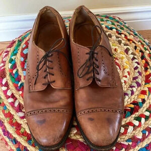 Allen Edmonds rubber soles cognac  oxfords shoes
